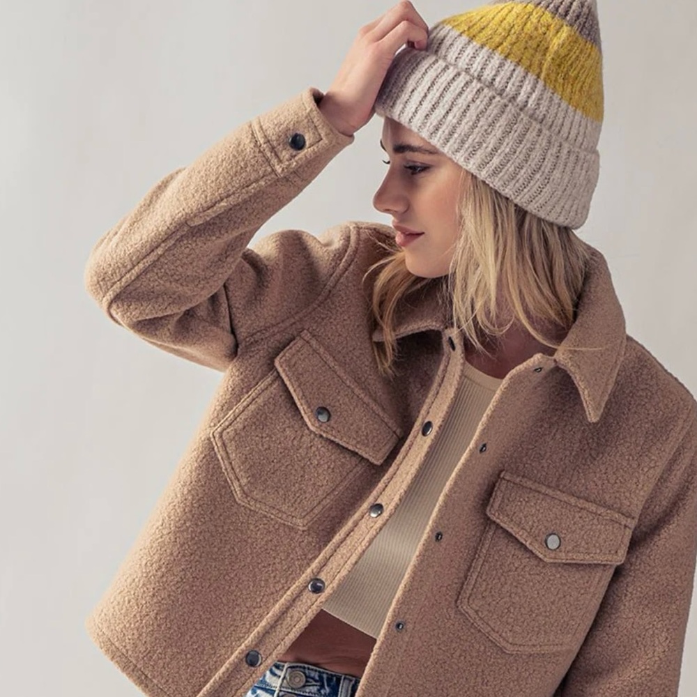 NWOT Love Tree | Camel Shacket Jacket | Small